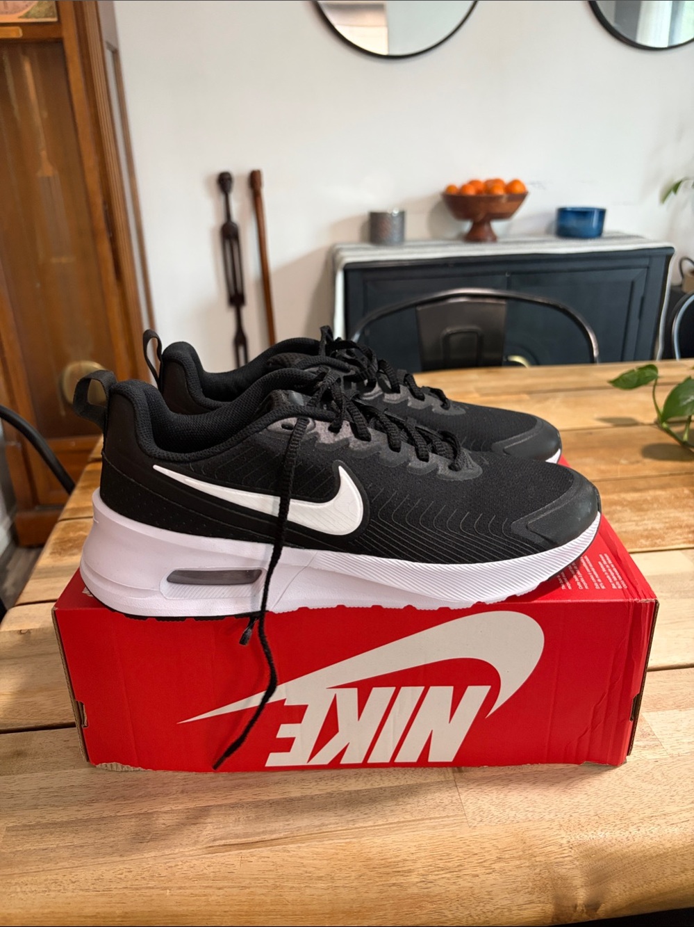 Nike Men’s Black and White Athletic Running Shoes